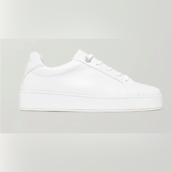 Loro Piana Nuages White Leather Sneakers, Size 7 US, 37 EU, Good Condition - Picture 2 of 16
